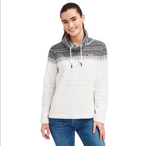 Vineyard Vine FairIsle Fleece Funnel Neck Pullover